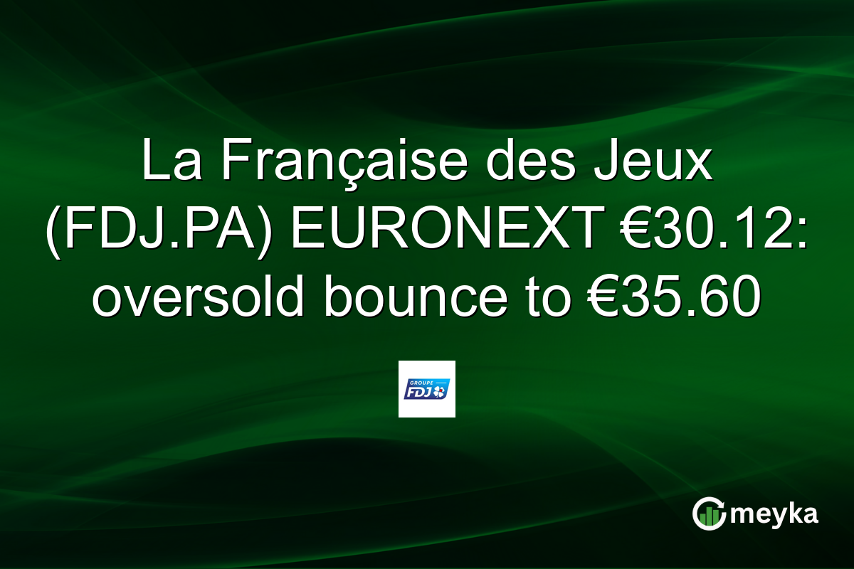 La Française des Jeux (FDJ.PA) EURONEXT €30.12: oversold bounce to €35.60