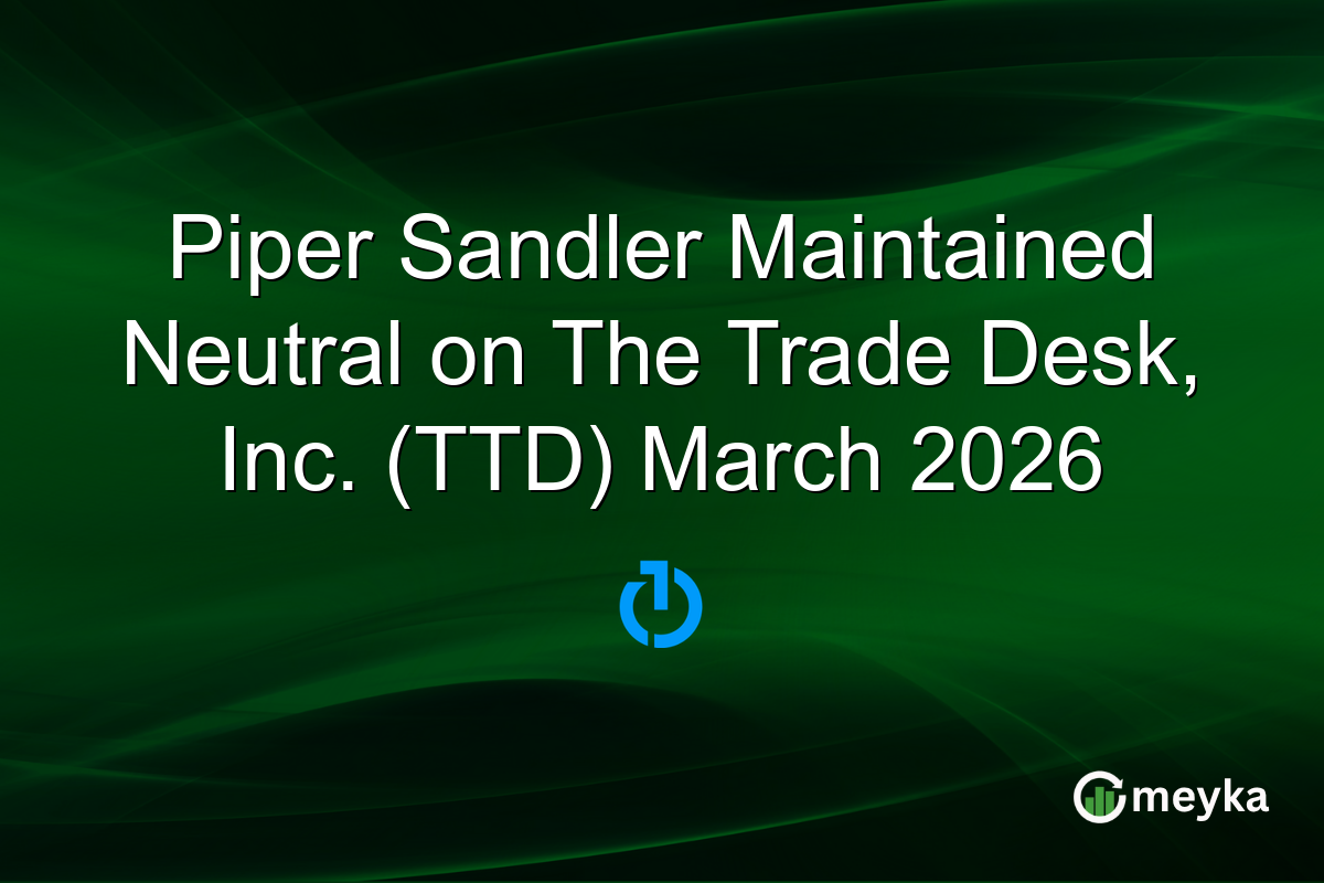 Piper Sandler Maintained Neutral on The Trade Desk, Inc. (TTD) March 2026