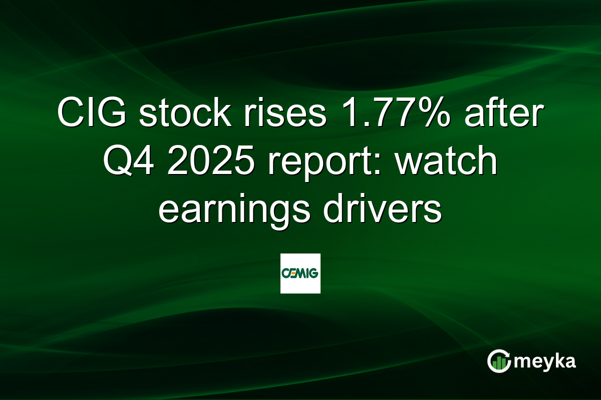 CIG stock rises 1.77% after Q4 2025 report: watch earnings drivers