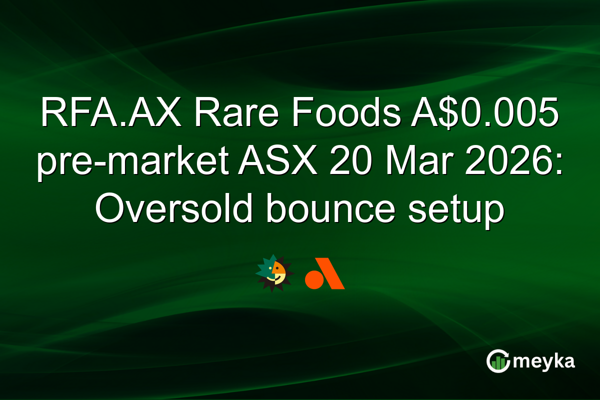 RFA.AX Rare Foods A$0.005 pre-market ASX 20 Mar 2026: Oversold bounce setup