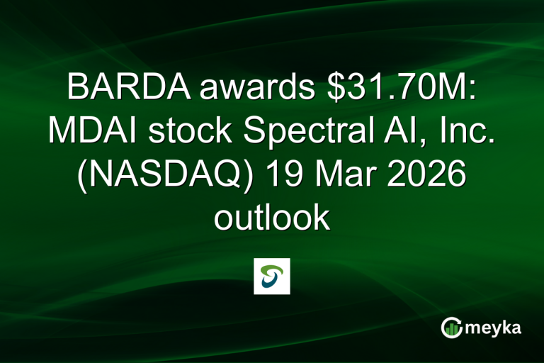 BARDA awards $31.70M: MDAI stock Spectral AI, Inc. (NASDAQ) 19 Mar 2026 outlook
