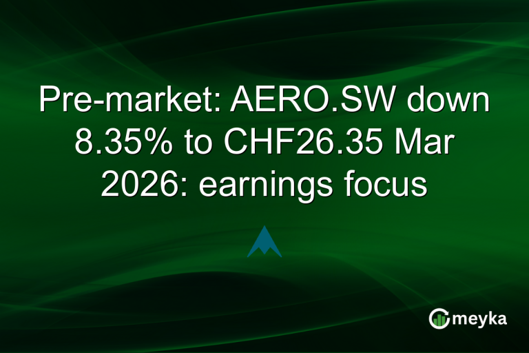 Pre-market: AERO.SW down 8.35% to CHF26.35 Mar 2026: earnings focus