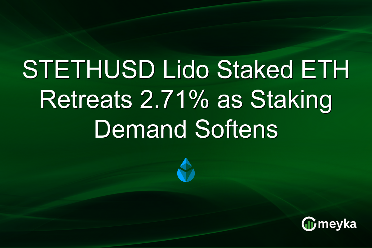 STETHUSD Lido Staked ETH Retreats 2.71% as Staking Demand Softens