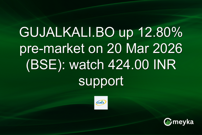 GUJALKALI.BO up 12.80% pre-market on 20 Mar 2026 (BSE): watch 424.00 INR support