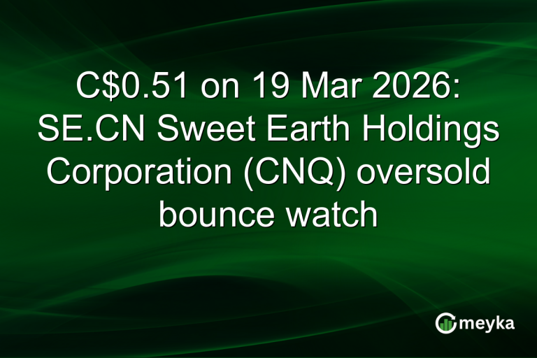 C$0.51 on 19 Mar 2026: SE.CN Sweet Earth Holdings Corporation (CNQ) oversold bounce watch