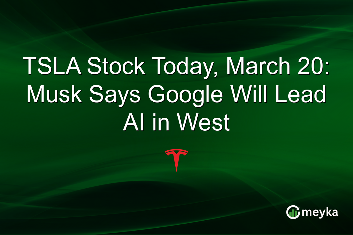 TSLA Stock Today, March 20: Musk Says Google Will Lead AI in West