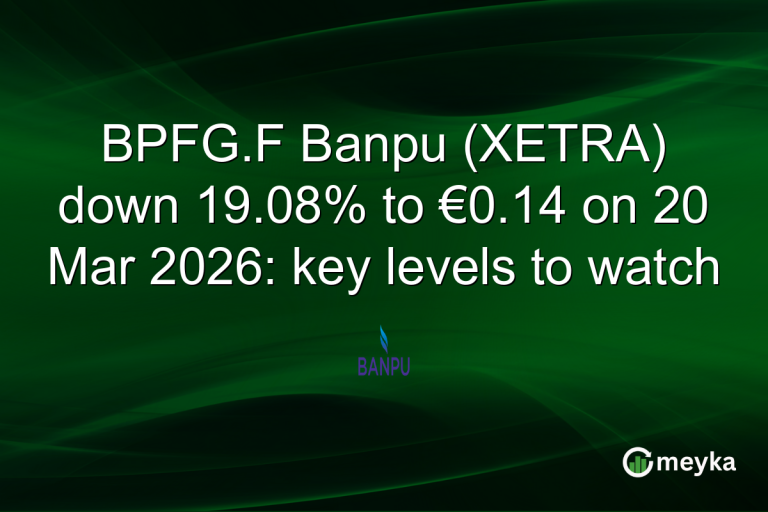 BPFG.F Banpu (XETRA) down 19.08% to €0.14 on 20 Mar 2026: key levels to watch
