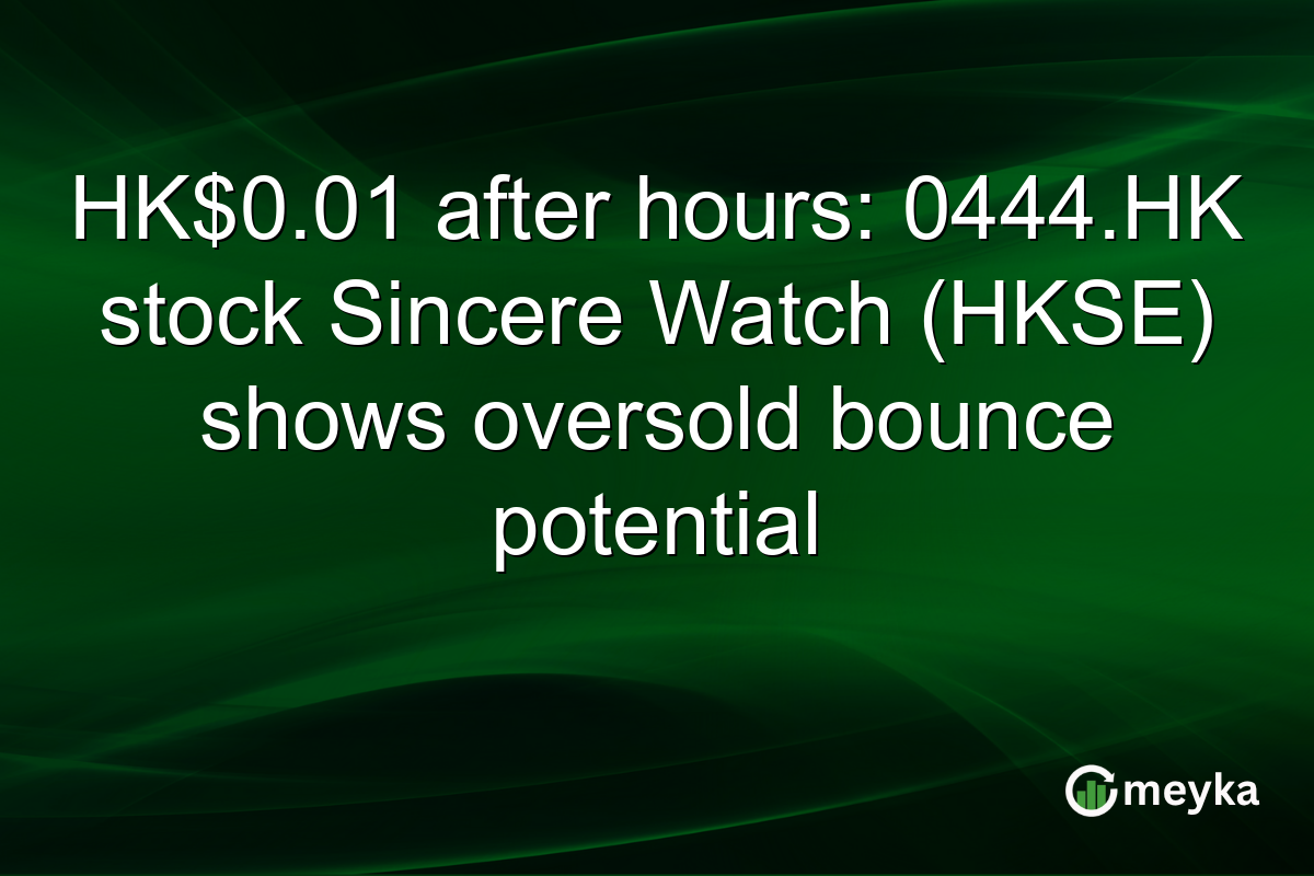 HK$0.01 after hours: 0444.HK stock Sincere Watch (HKSE) shows oversold bounce potential