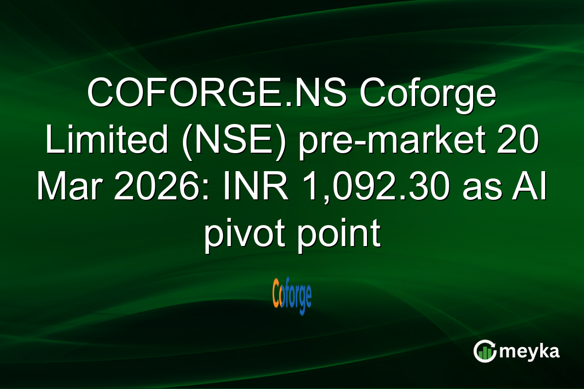 COFORGE.NS Coforge Limited (NSE) pre-market 20 Mar 2026: INR 1,092.30 as AI pivot point