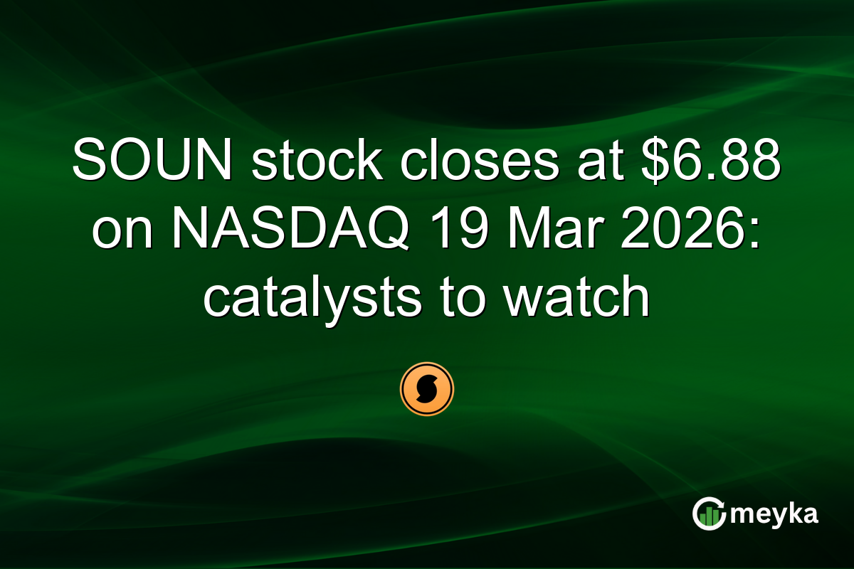 SOUN stock closes at $6.88 on NASDAQ 19 Mar 2026: catalysts to watch