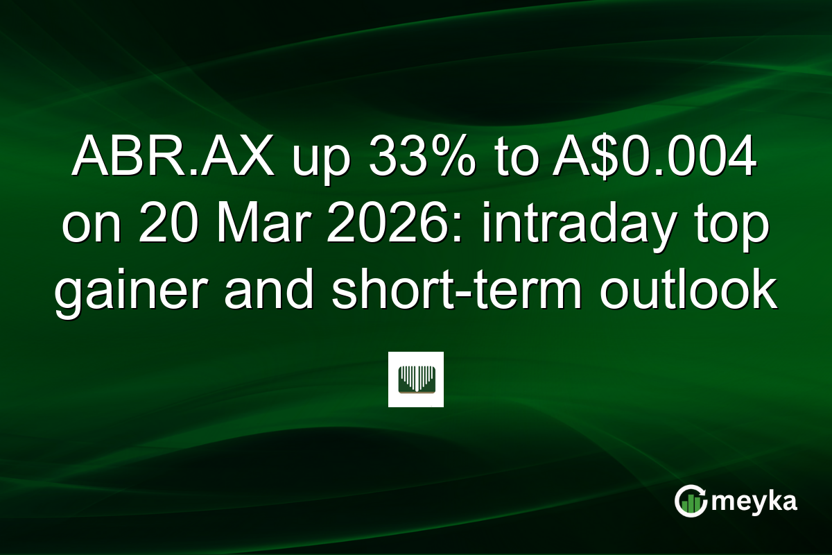ABR.AX up 33% to A$0.004 on 20 Mar 2026: intraday top gainer and short-term outlook
