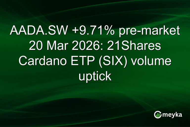 AADA.SW +9.71% pre-market 20 Mar 2026: 21Shares Cardano ETP (SIX) volume uptick