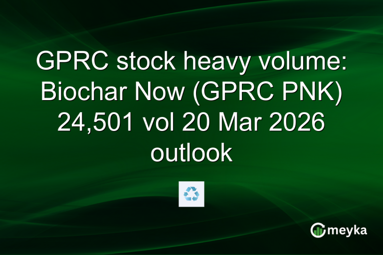 GPRC stock heavy volume: Biochar Now (GPRC PNK) 24,501 vol 20 Mar 2026 outlook