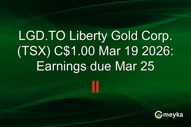 LGD.TO Liberty Gold Corp. (TSX) C$1.00 Mar 19 2026: Earnings due Mar 25