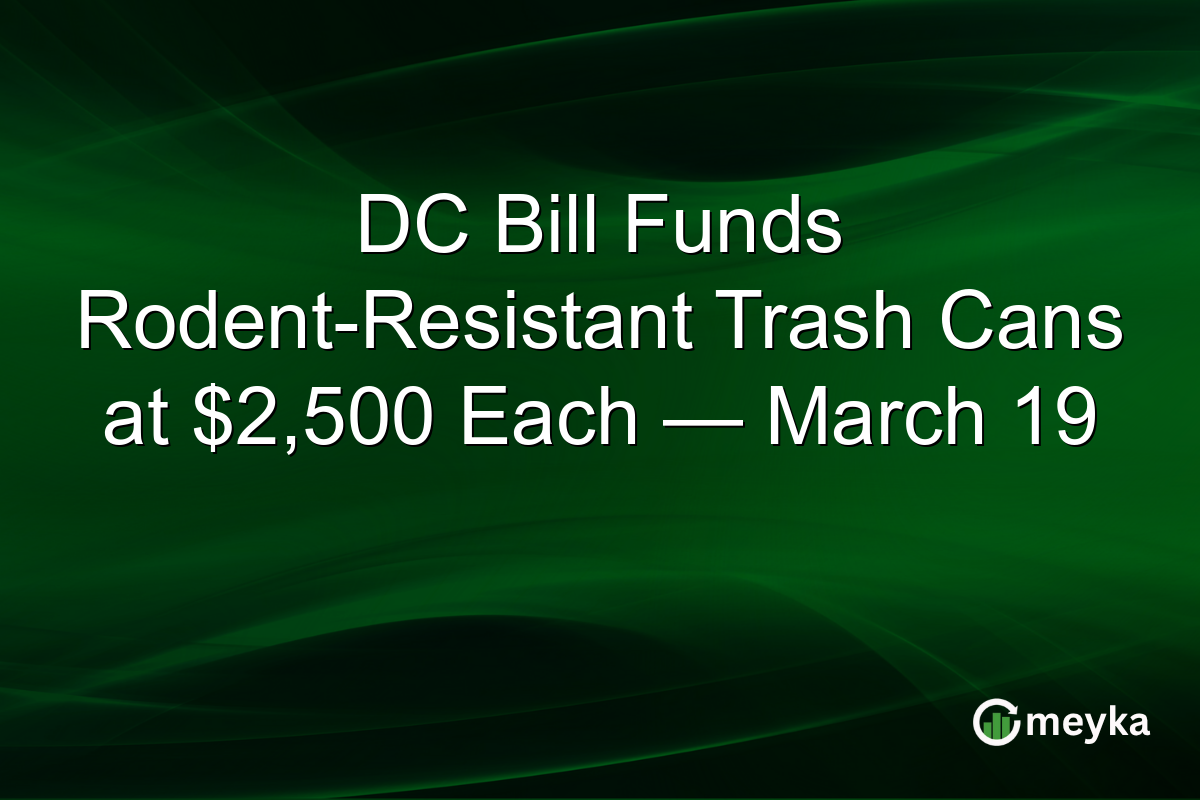 DC Bill Funds Rodent-Resistant Trash Cans at $2,500 Each — March 19