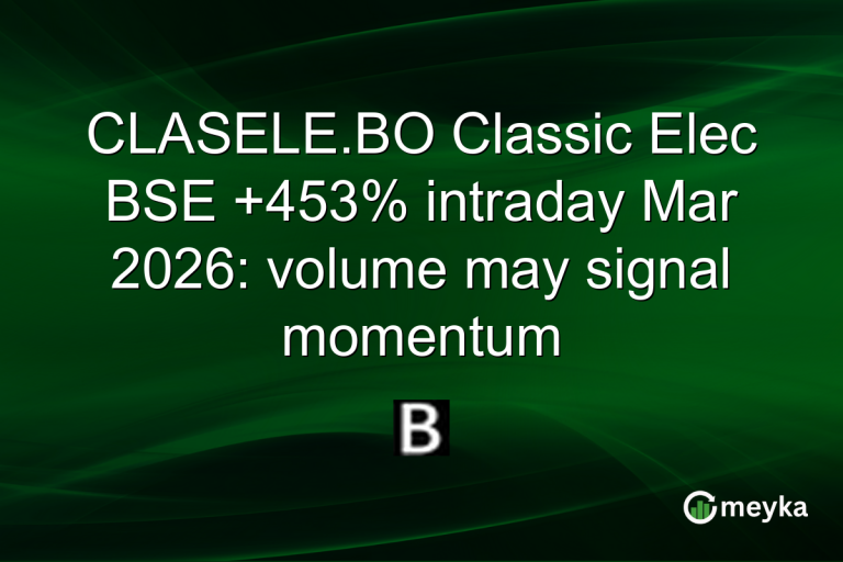 CLASELE.BO Classic Elec BSE +453% intraday Mar 2026: volume may signal momentum