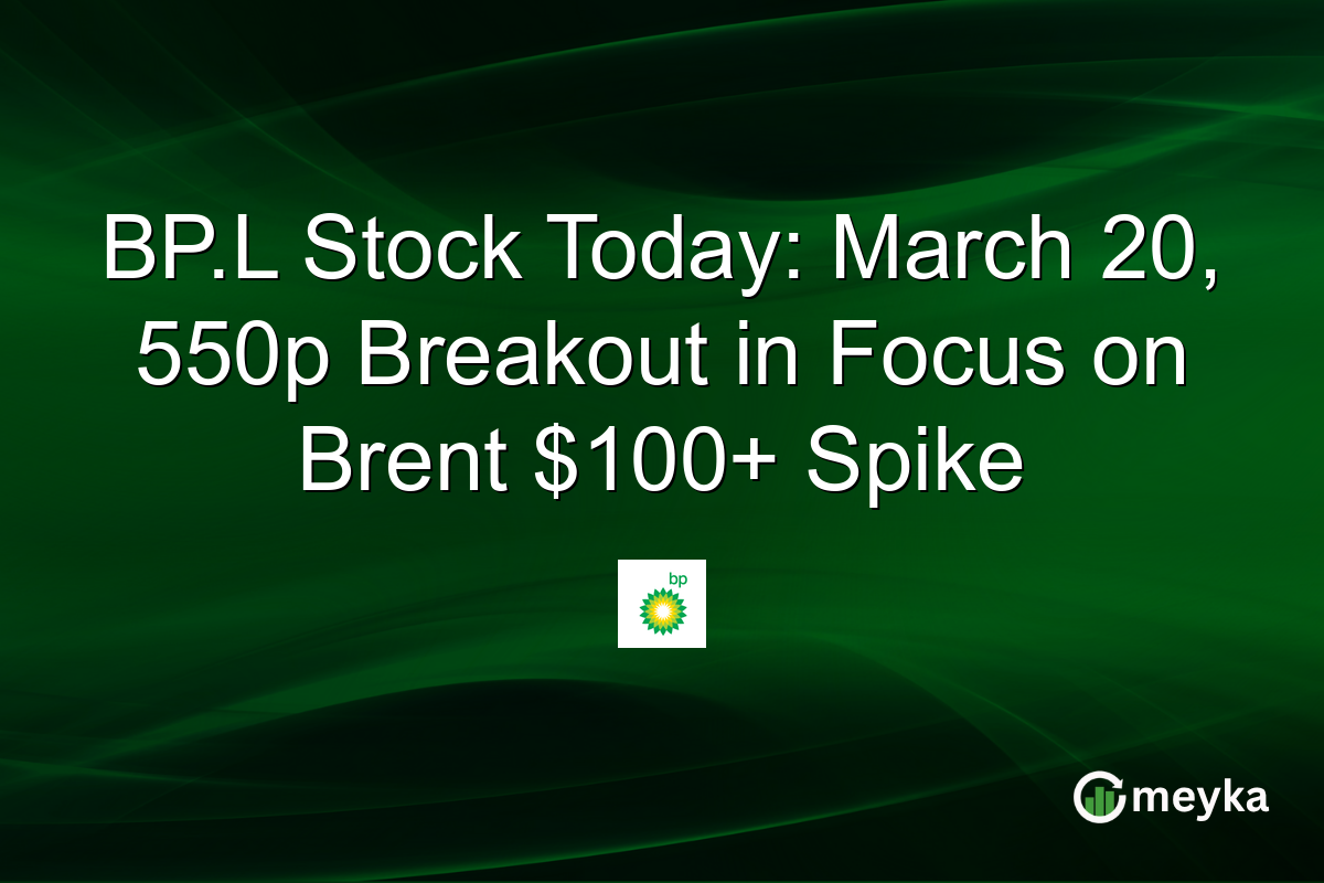 BP.L Stock Today: March 20, 550p Breakout in Focus on Brent $100+ Spike