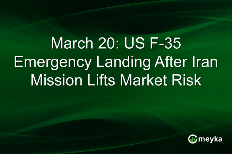 March 20: US F-35 Emergency Landing After Iran Mission Lifts Market Risk