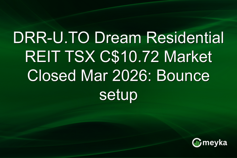 DRR-U.TO Dream Residential REIT TSX C$10.72 Market Closed Mar 2026: Bounce setup