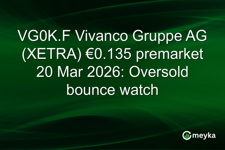 VG0K.F Vivanco Gruppe AG (XETRA) €0.135 premarket 20 Mar 2026: Oversold bounce watch