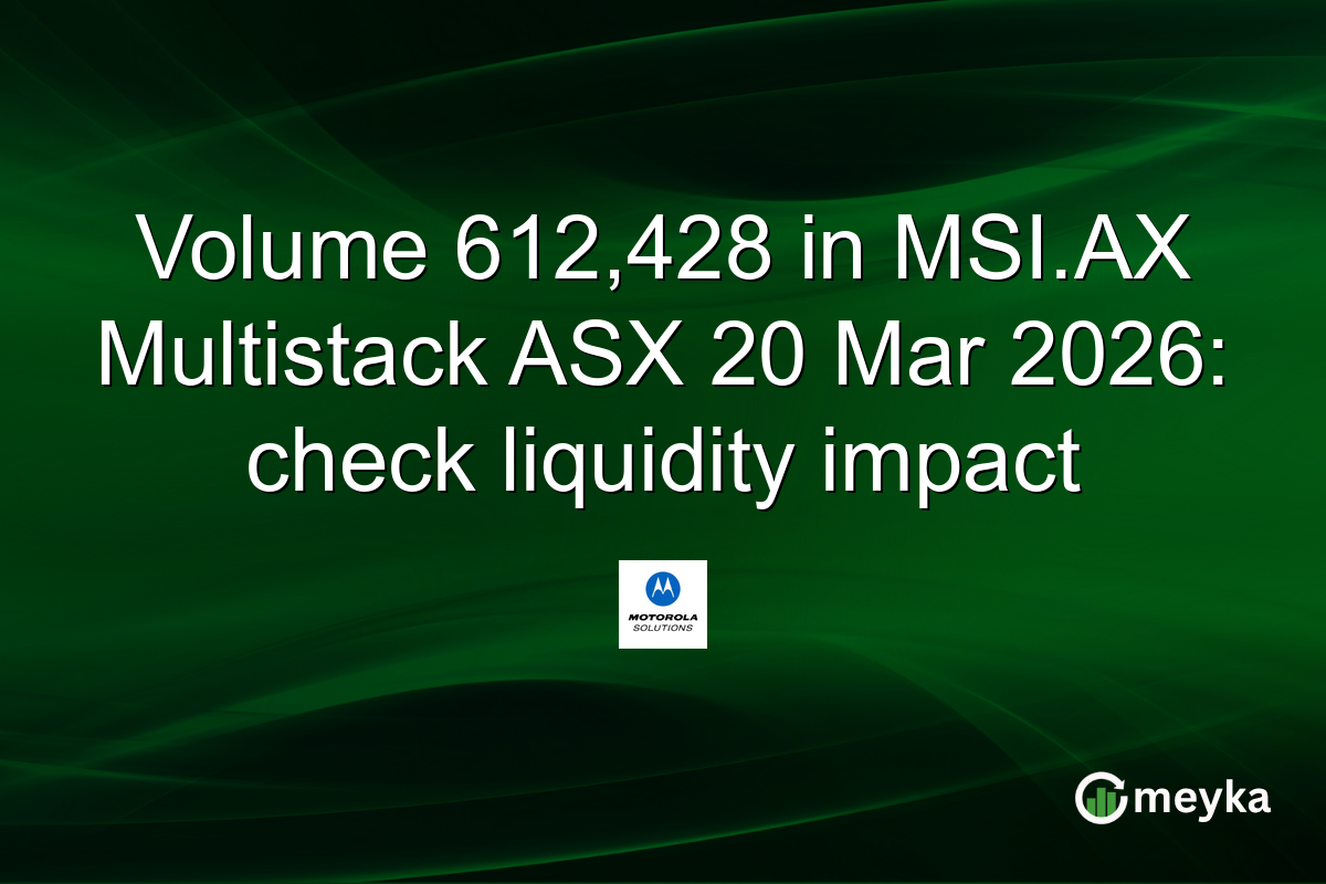 Volume 612,428 in MSI.AX Multistack ASX 20 Mar 2026: check liquidity impact