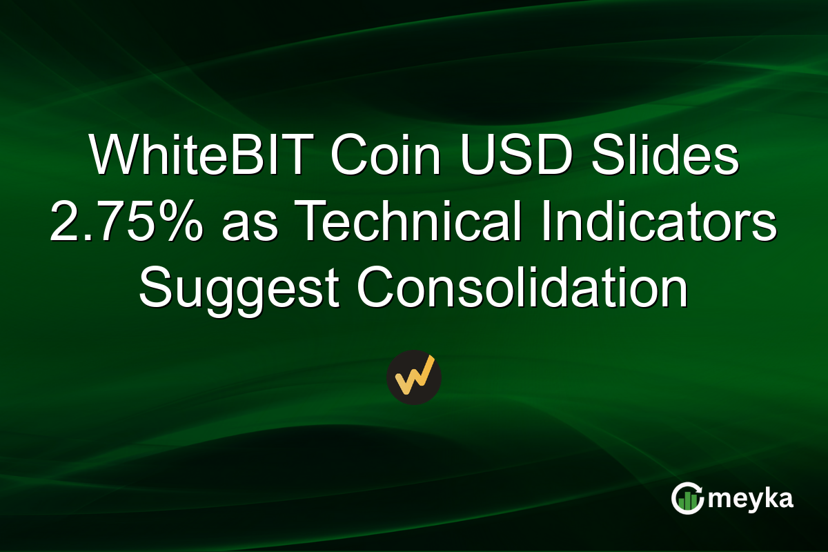 WhiteBIT Coin USD Slides 2.75% as Technical Indicators Suggest Consolidation
