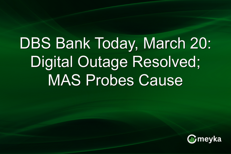 DBS Bank Today, March 20: Digital Outage Resolved; MAS Probes Cause