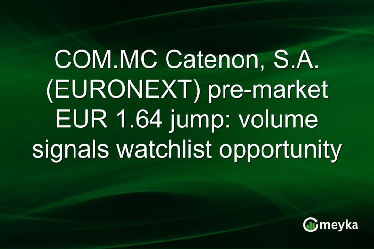 COM.MC Catenon, S.A. (EURONEXT) pre-market EUR 1.64 jump: volume signals watchlist opportunity