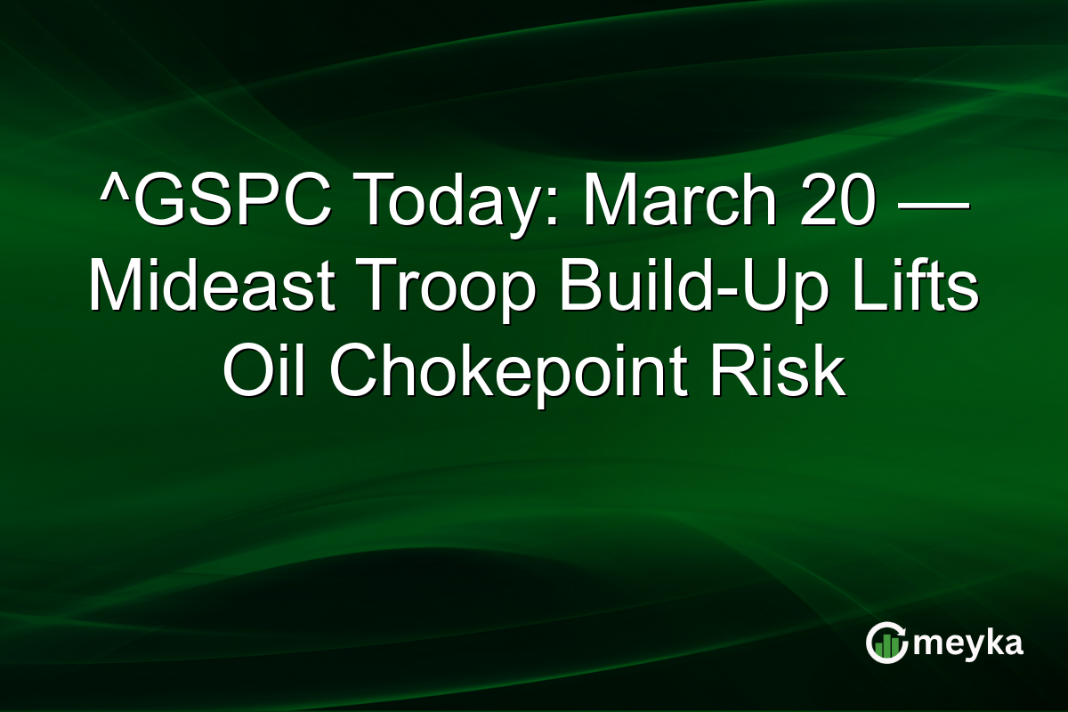 ^GSPC Today: March 20 — Mideast Troop Build-Up Lifts Oil Chokepoint Risk