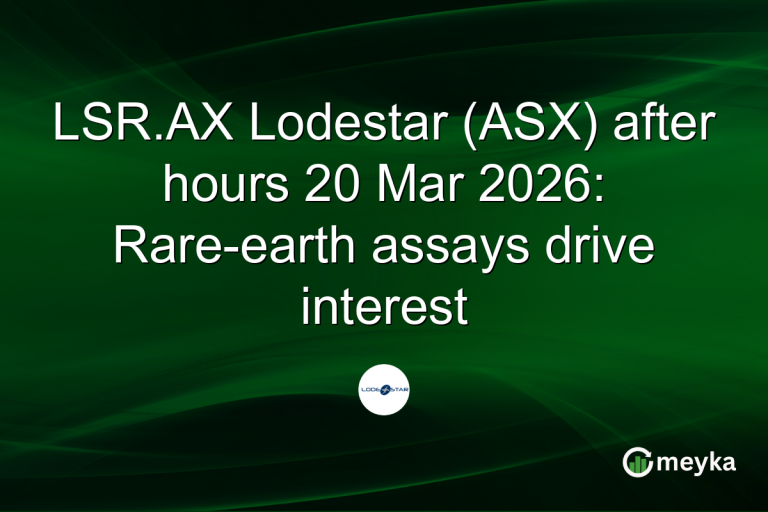 LSR.AX Lodestar (ASX) after hours 20 Mar 2026: Rare-earth assays drive interest