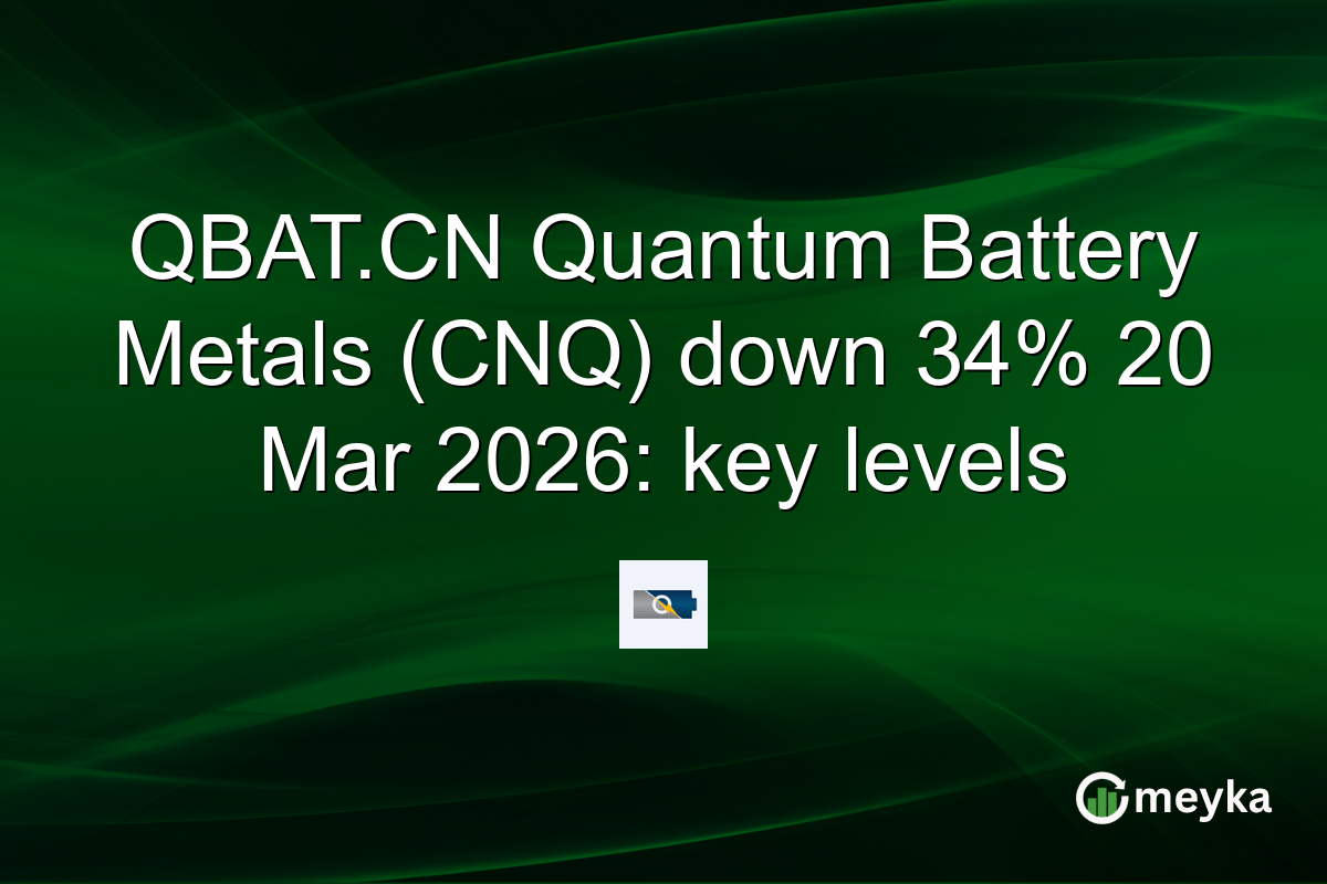 QBAT.CN Quantum Battery Metals (CNQ) down 34% 20 Mar 2026: key levels