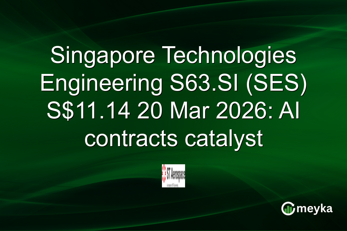 Singapore Technologies Engineering S63.SI (SES) S$11.14 20 Mar 2026: AI contracts catalyst