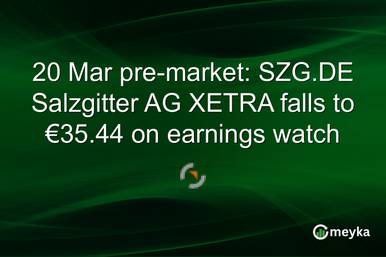 20 Mar pre-market: SZG.DE Salzgitter AG XETRA falls to €35.44 on earnings watch