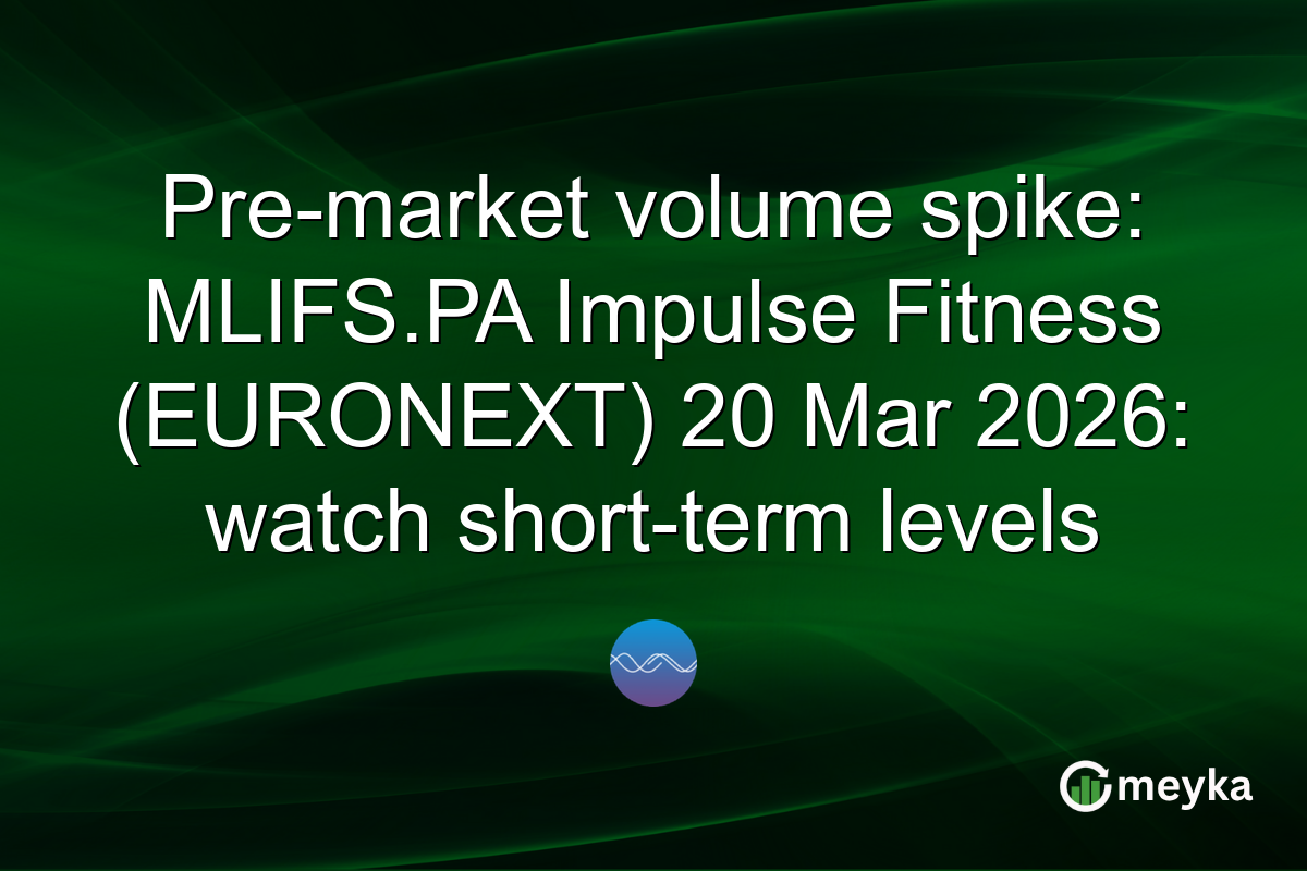 Pre-market volume spike: MLIFS.PA Impulse Fitness (EURONEXT) 20 Mar 2026: watch short-term levels