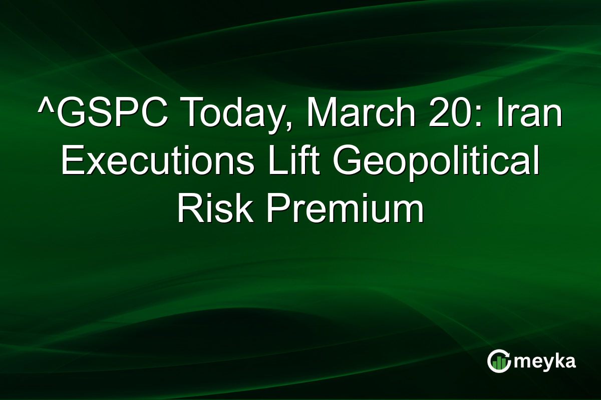 ^GSPC Today, March 20: Iran Executions Lift Geopolitical Risk Premium