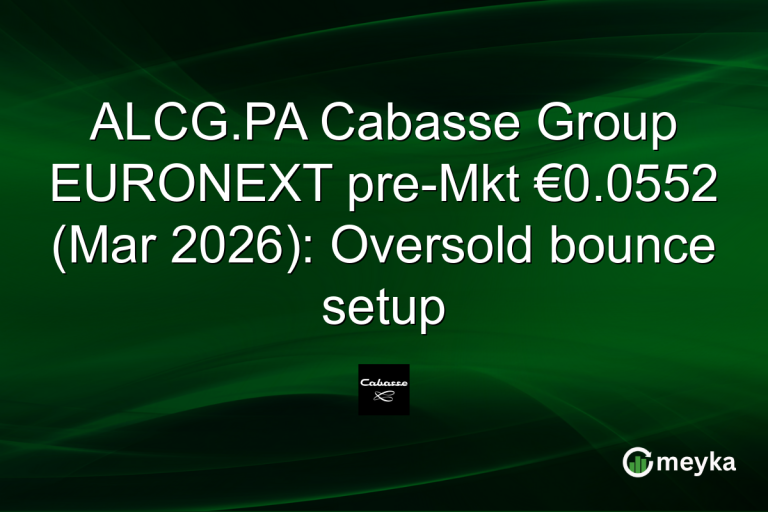 ALCG.PA Cabasse Group EURONEXT pre-Mkt €0.0552 (Mar 2026): Oversold bounce setup