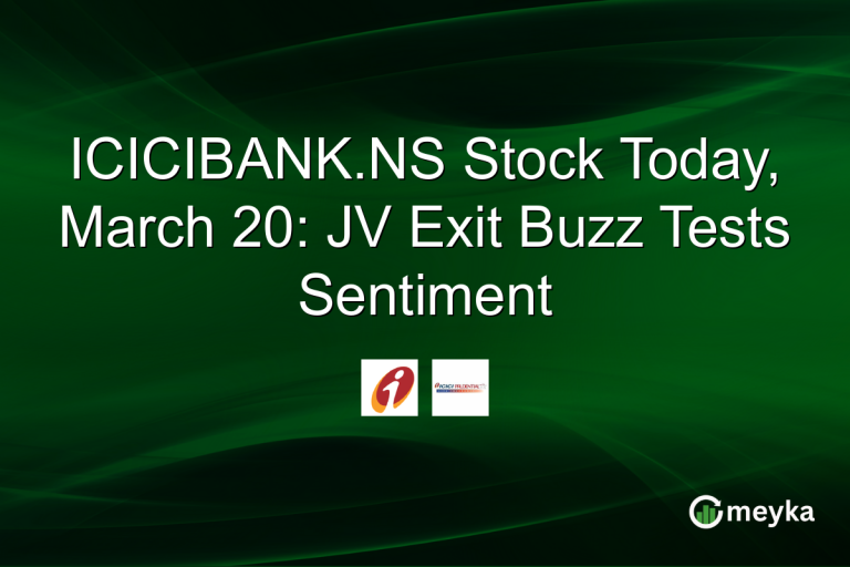 ICICIBANK.NS Stock Today, March 20: JV Exit Buzz Tests Sentiment