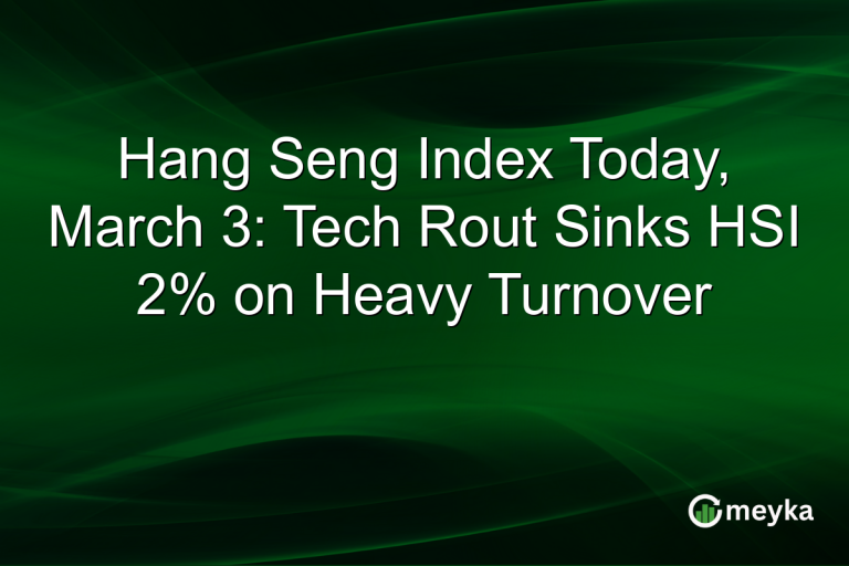 Hang Seng Index Today, March 3: Tech Rout Sinks HSI 2% on Heavy Turnover