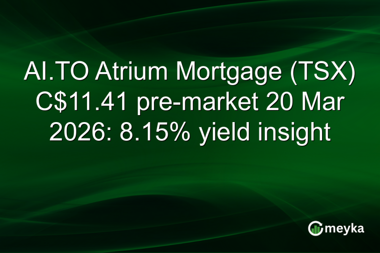 AI.TO Atrium Mortgage (TSX) C$11.41 pre-market 20 Mar 2026: 8.15% yield insight