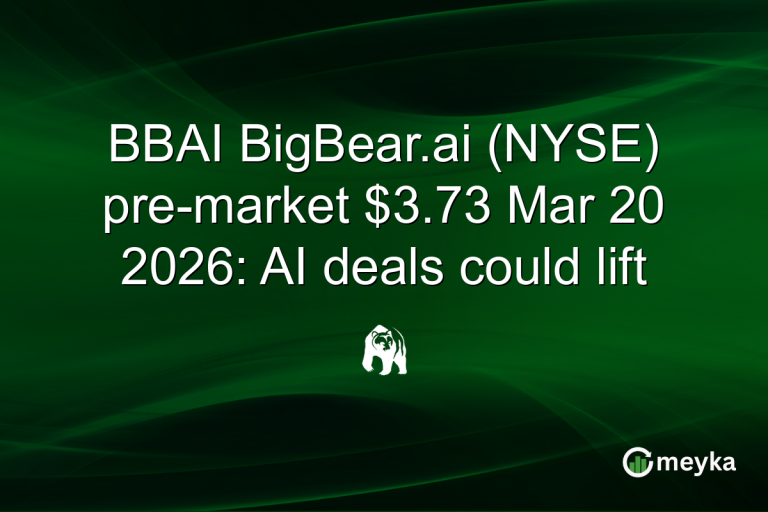 BBAI BigBear.ai (NYSE) pre-market $3.73 Mar 20 2026: AI deals could lift
