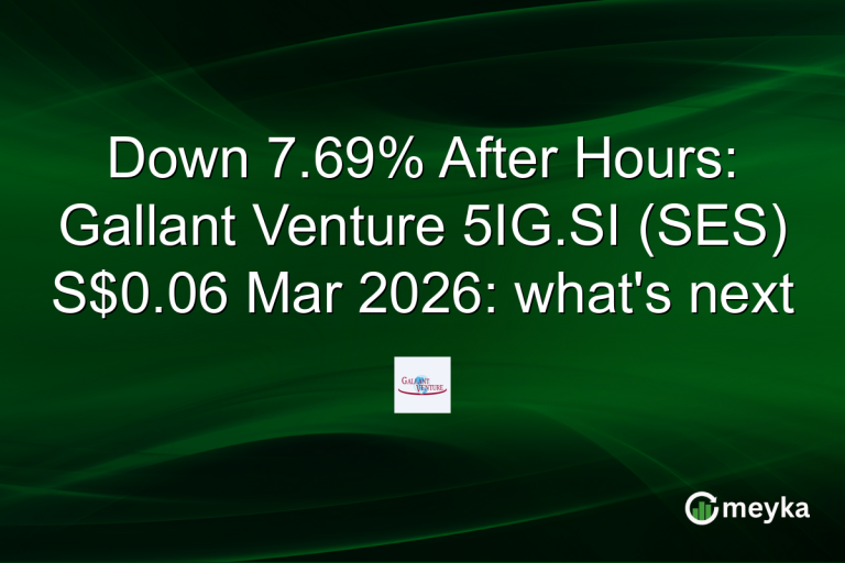 Down 7.69% After Hours: Gallant Venture 5IG.SI (SES) S$0.06 Mar 2026: what's next