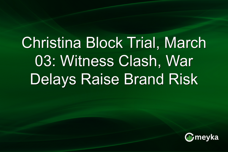 Christina Block Trial, March 03: Witness Clash, War Delays Raise Brand Risk