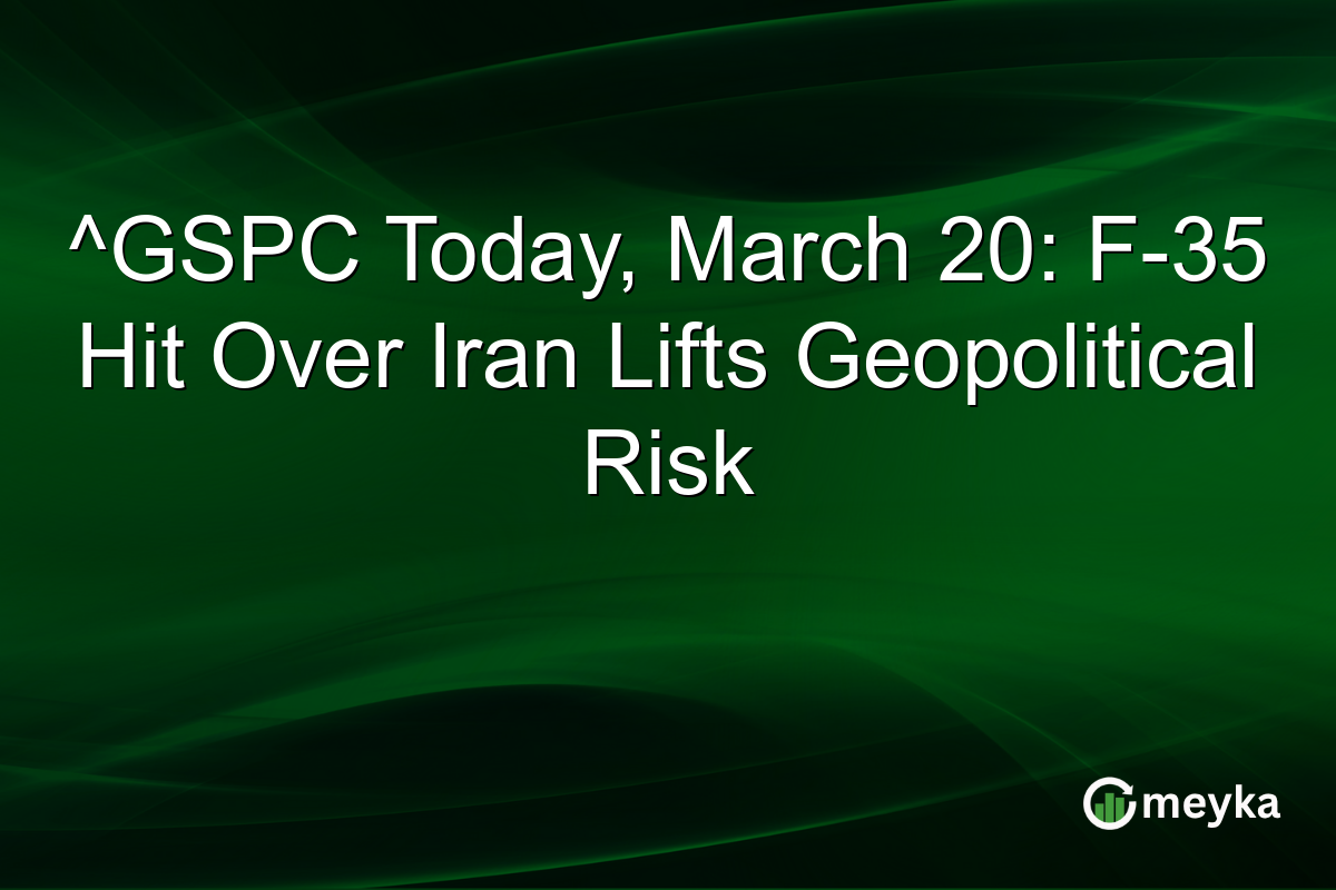 ^GSPC Today, March 20: F-35 Hit Over Iran Lifts Geopolitical Risk