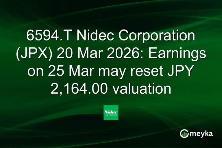 6594.T Nidec Corporation (JPX) 20 Mar 2026: Earnings on 25 Mar may reset JPY 2,164.00 valuation