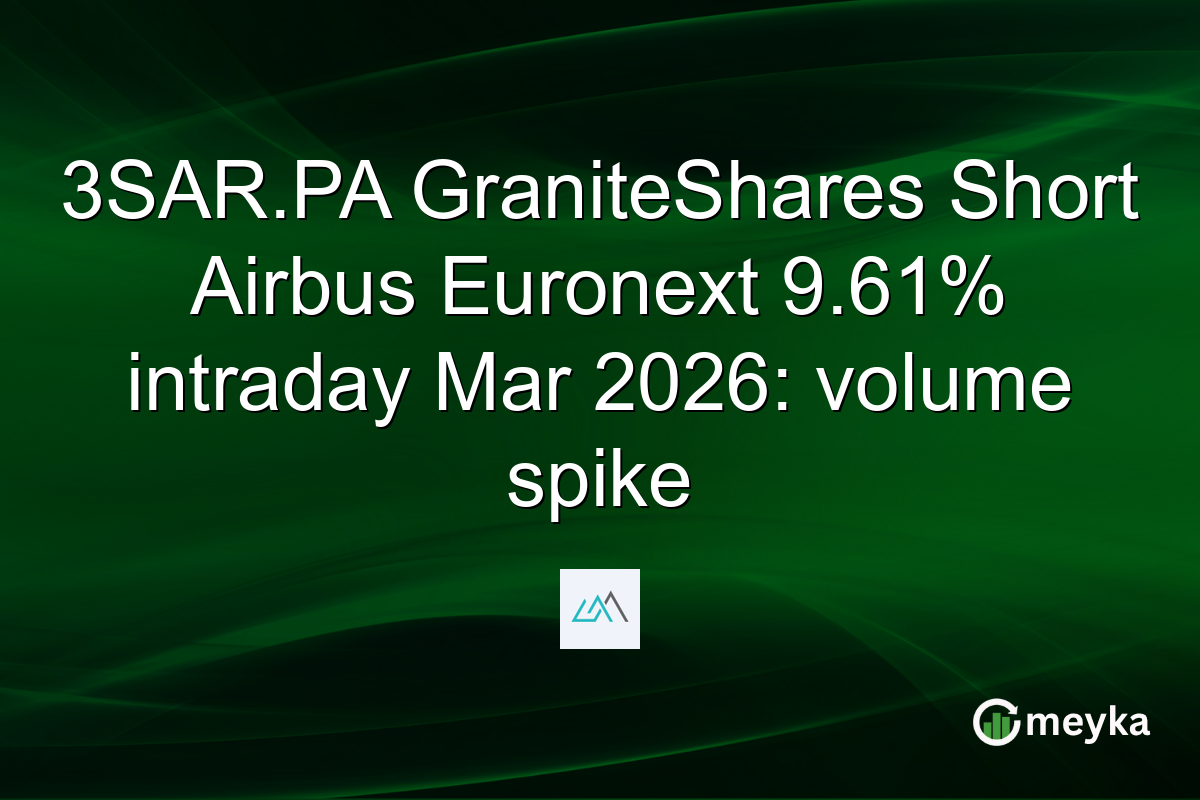 3SAR.PA GraniteShares Short Airbus Euronext 9.61% intraday Mar 2026: volume spike