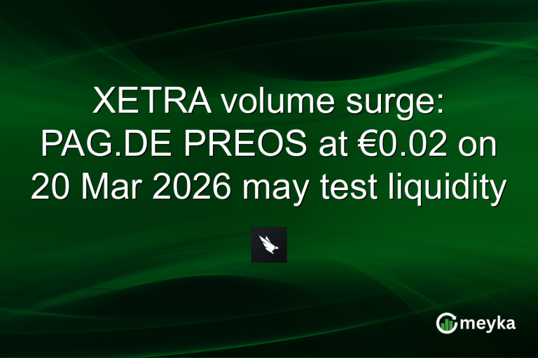 XETRA volume surge: PAG.DE PREOS at €0.02 on 20 Mar 2026 may test liquidity