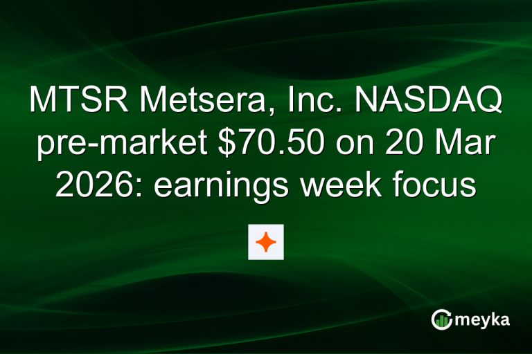MTSR Metsera, Inc. NASDAQ pre-market $70.50 on 20 Mar 2026: earnings week focus