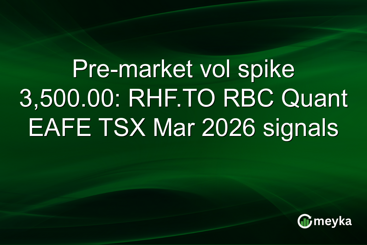 Pre-market vol spike 3,500.00: RHF.TO RBC Quant EAFE TSX Mar 2026 signals