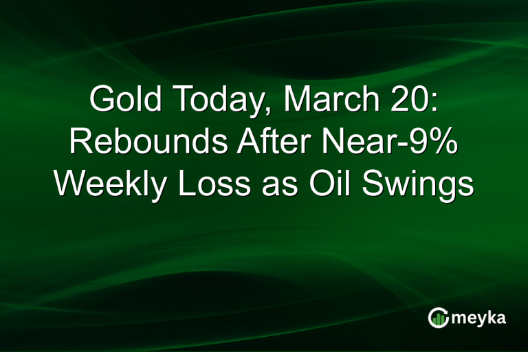 Gold Today, March 20: Rebounds After Near-9% Weekly Loss as Oil Swings