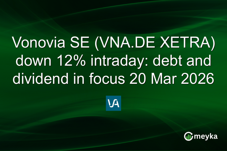 Vonovia SE (VNA.DE XETRA) down 12% intraday: debt and dividend in focus 20 Mar 2026